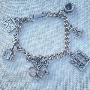 Vintage New Orleans themed charm bracelet